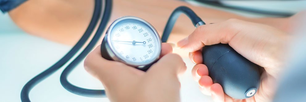 Checking blood pressure